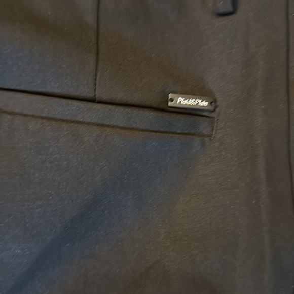 Plaid & Plain Slim Fit Stretch Black Flat Front Dress Pants Men’s 28 x 30 - Picture 5 of 7